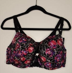 Torrid floral T shirt bra NWT 44D